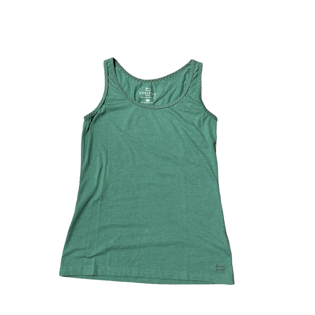 Woolrich Women’s Tank Top With Trim Top Stitch. Size Xs. Euc Sage Green.
